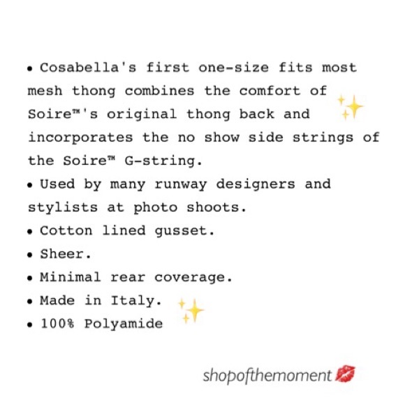 new Cosabella ❁ Original Soiré Mesh Thong ❁ Dusty Mauve ❁ 1 Size Fits All 00-14 - Picture 9 of 11